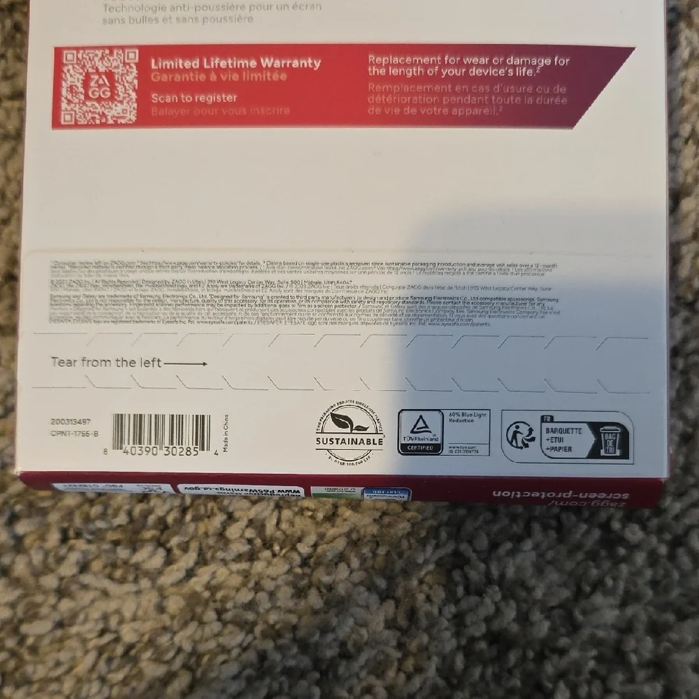 ZAGG Fusion XTR3 Screen Protector for Samsung Galaxy S24 Ultra - Black